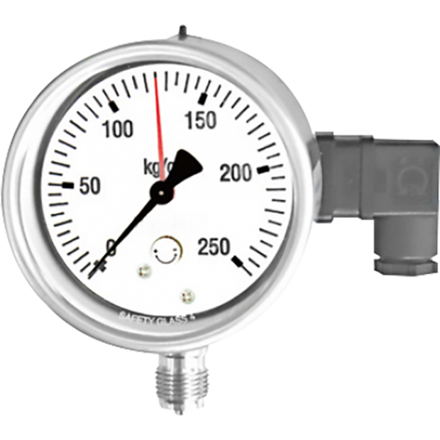 AMPS(WP) 耐候型壓力錶附微動開關 - 適用戶外環境壓力監控，符合 ISO 9001 校正週期要求