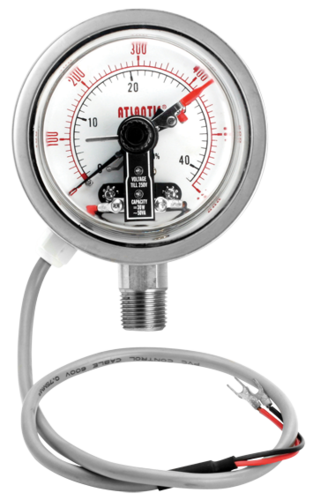 ECM 磁簧式接點壓力錶 - 無觸點磁簧開關設計，適用 GMP 製藥廠壓力監控校正