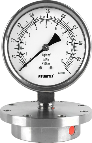 DS600 隔膜密封衛生壓力錶（食品和飲料行業用）— 充油設計符合食品衛生標準，甘油填充適合食品飲料製程