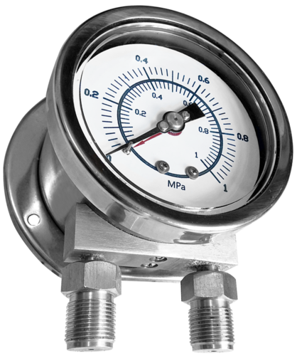 MDB-DPDB-SUS 全不鏽鋼雙針管單/雙面版壓力錶